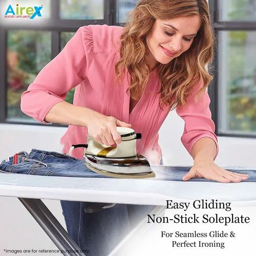 Airex Light Weight Dry Iron Plancha Golden Sole Plate Iron