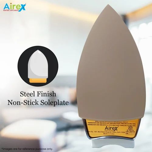 Airex Light Weight Dry Iron Plancha Golden Sole Plate Iron